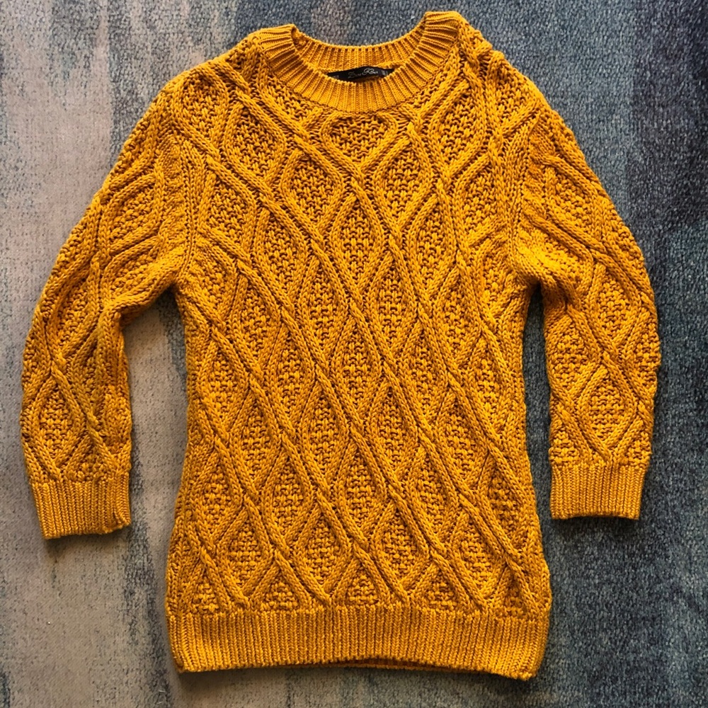 Zara Mustard Knit Sweater Size Small